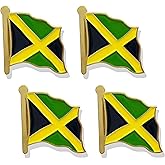 stidsds Jamaica Flag Pin - Jamaica Flags Pins Lapel Jamaican Flag Enamel Lapel Pin Men Women Suit & Waving Patriotic Metal Badge Souvenir Hat Backpacks Decoration(4 Pack)