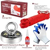 Uolor Magnet Fishing Kit N35 Eyebolt Neodymium 160KG 353LB 20M Rope Gloves view 2