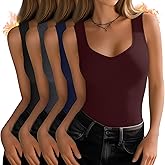 Sweetyweee 4 Pcs Womens Thermal Tank Tops Sleeveless Sweetheart Neck Undershirts Fleece Base Layer Lightweight Underwear Tops