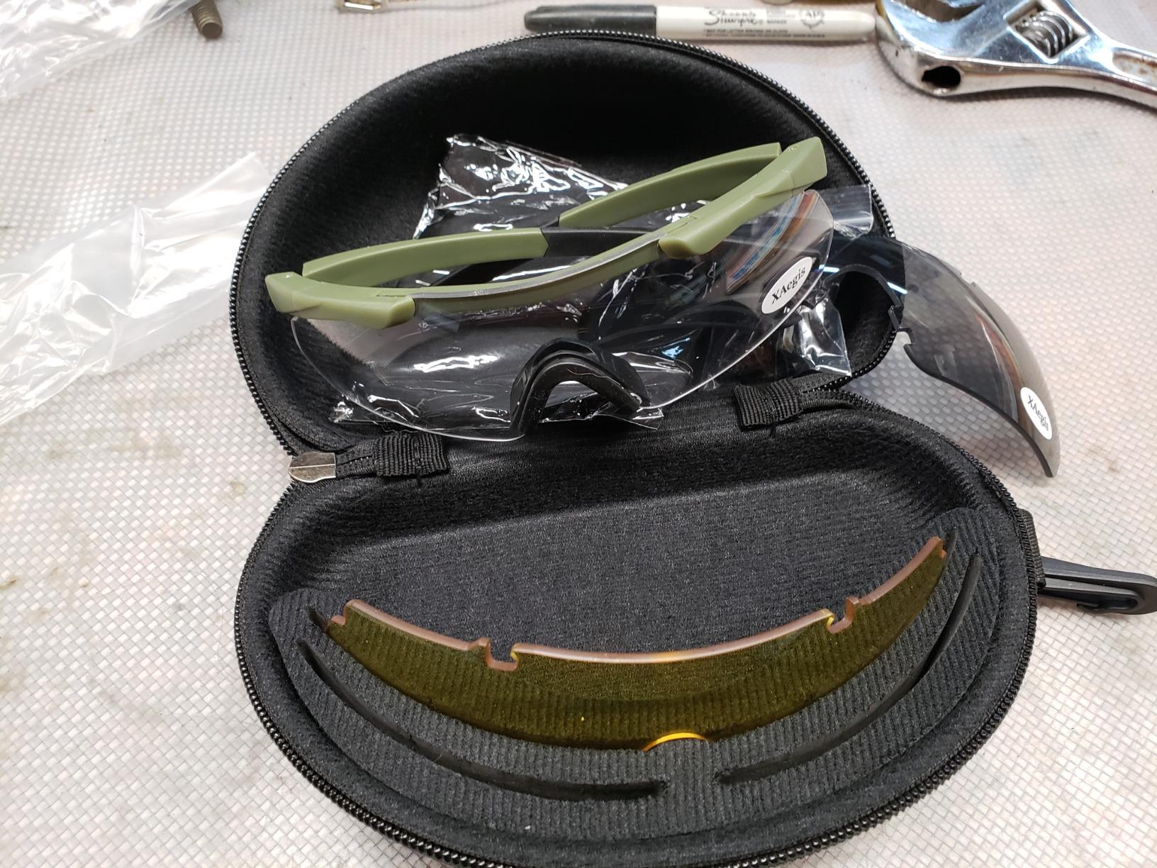 5/mo Finance XAegis Tactical Shooting Glasses with 3 Interchangeable