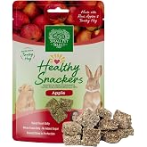 Small Pet Select Healthy Snackers, Apple, Rabbits &amp; Guinea Pigs, 4 oz | Wholesome Real-Fruit Snack, Hand-Packed, For Bunnies, Chinchillas, Hamsters, Gerbils &amp; Other Small Pets