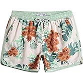 maamgic Mens Boys Short 80s 90s Vintage Swim Trunks with Mesh Lining Quick Dry Swim Suits Board Shorts