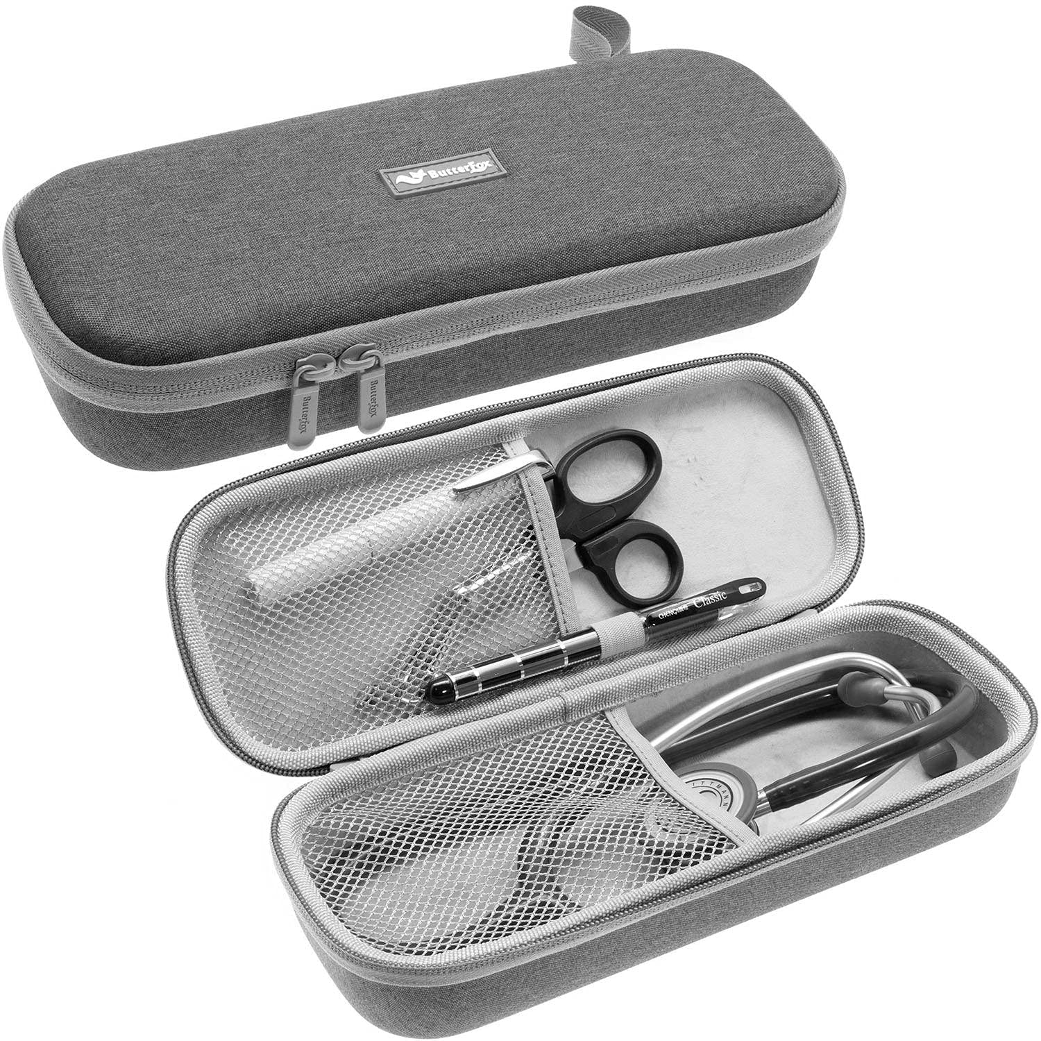 Stethoscope Carry Case, fits 3M Littmann Stethoscope and Nurse Accessories - Grey