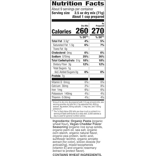 ANNIE’S VEGAN MAC AND CHEDDAR FLAVOR SAUCE, VEGAN MACARONI AND CHEESE MADE WITH ORGANIC PASTA, 4 CT, 24 OZ