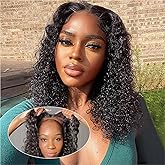 Ailwelia Curly Bob Wig Human Hair Jerry Curly 200% Density 5x5 HD Lace Closure Wigs Human Hair Bob Wigs For Black Women Wear 