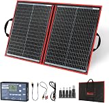 DOKIO 100W Foldable Monocrystalline Solar Panel Kit with 10A Controller