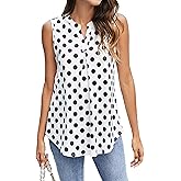 Newchoice Womens Tank Tops V Neck Sleeveless Summer Shirts Loose Casual Tops Blouses (M-3XL)