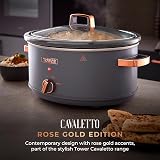 Tower Cavaletto 6.5L Slow Cooker Grey Rose Gold 3 Heat Settings view 5
