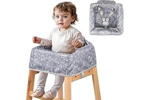 High Chair Cover for Baby Restaurant: Sprouterie Baby High Chair Covers for Restaurant Highchair with Safety Harness Stain and Slip Resistant Waterproof Portable for Outdoor Indoor Eating Unicorn