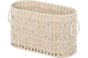 GRANNY SAYS Wicker Toilet Roll Storage Container, Pack of 1 Waterproof Toilet Paper Basket for Bathroom Storage for 6 Mage Ro