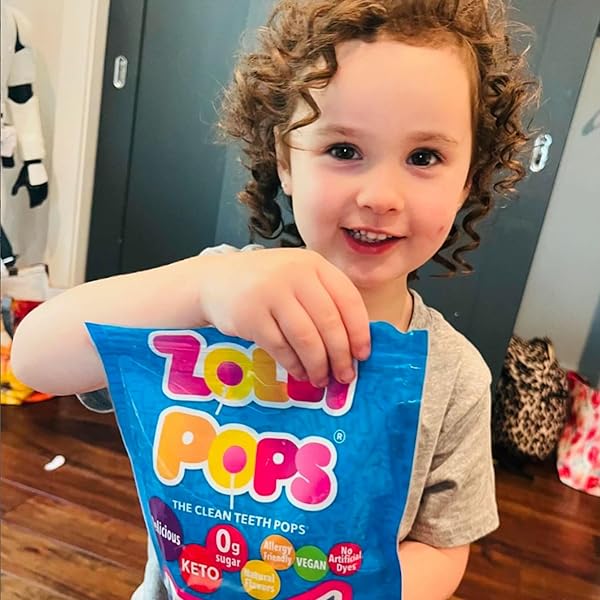 ZOLLIPOPS CLEAN TEETH LOLLIPOPS – ANTICAVITY SUGAR FREE CANDY FOR A HEALTHY SMILE GREAT FOR KIDS, DIABETICS AND KETO DIET. NATURAL FRUIT VARIETY, 3.1 OUNCE