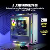 Corsair 5000T RGB White Mid Tower PC Gaming Case Tempered Glass w/ Commander view 3
