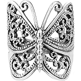 AeraVida Big Trendy Wrap-Around Butterfly .925 Sterling Silver Ring | Elegant Wedding Rings For Women | Trendy Comfort Fit Silver Rings for Women | Butterfly Sterling Silver Rings Sizes 6-11