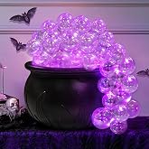 Halloween Decorations Indoor - DIY Bubbling Cauldron Set for Home Decor | Hocus Pocus Party Decoration Halloween Decor, Black Plastic Bowl, Kitchen Shelf Room Decor, Table Centerpiece Display