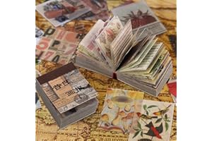 Juome 732 Pcs Vintage Scrapbooking Supplies, Scrapbook Paper for Journaling Supplies, Decoupage Paper for Bullet Junk Journal Decorative Craft Paper