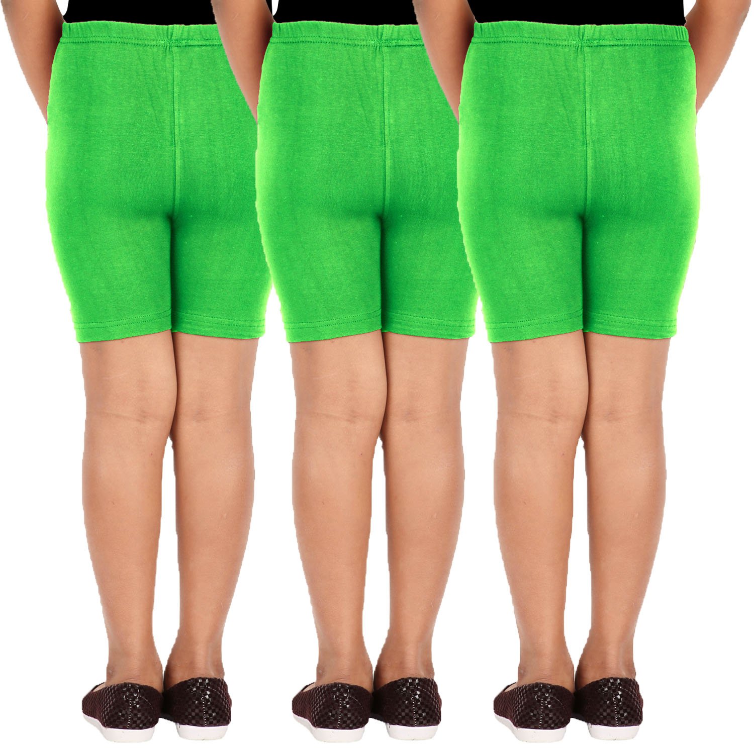 school girl's spandex shorts pack of 3