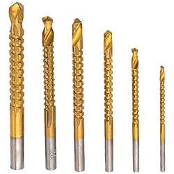 KEWAYO 6pcs Titanium Twist 3 to 8mm Saw Drill Bit