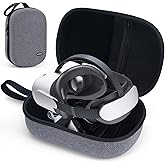 JoyHood Carrying Case Compatible with Oculus Meta 3S/ 3/ PICO4, Hard Shell Travel Case for Official Original Elite Strap VR H