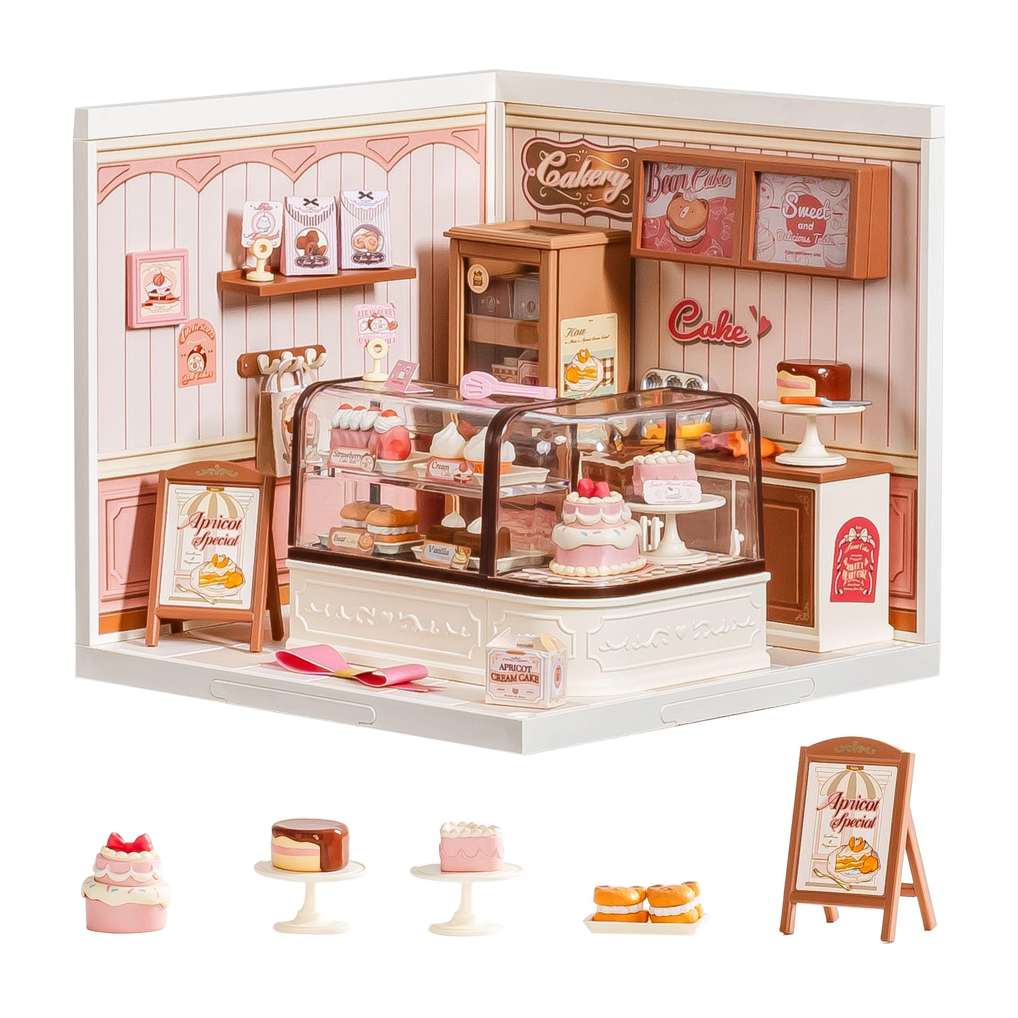 Photo 1 of ROBOTIME Super Creator Kits, Plastic Mini House, Expandable Plastic Craf, DIY Miniature House Kit with LED for Teens &Adults, Building Set for Creative Play Unique Hobby Gift (Tasty Cake Shop)
