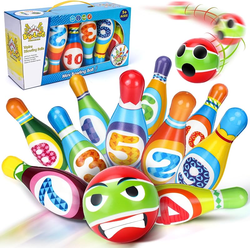 CITSKY Kids Bowling Set 3-6 Years Foam Balls Bottles Educational Toy Gift