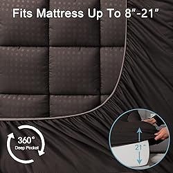 HYLEORY Twin Mattress Pad Quilted Fitted Mattress