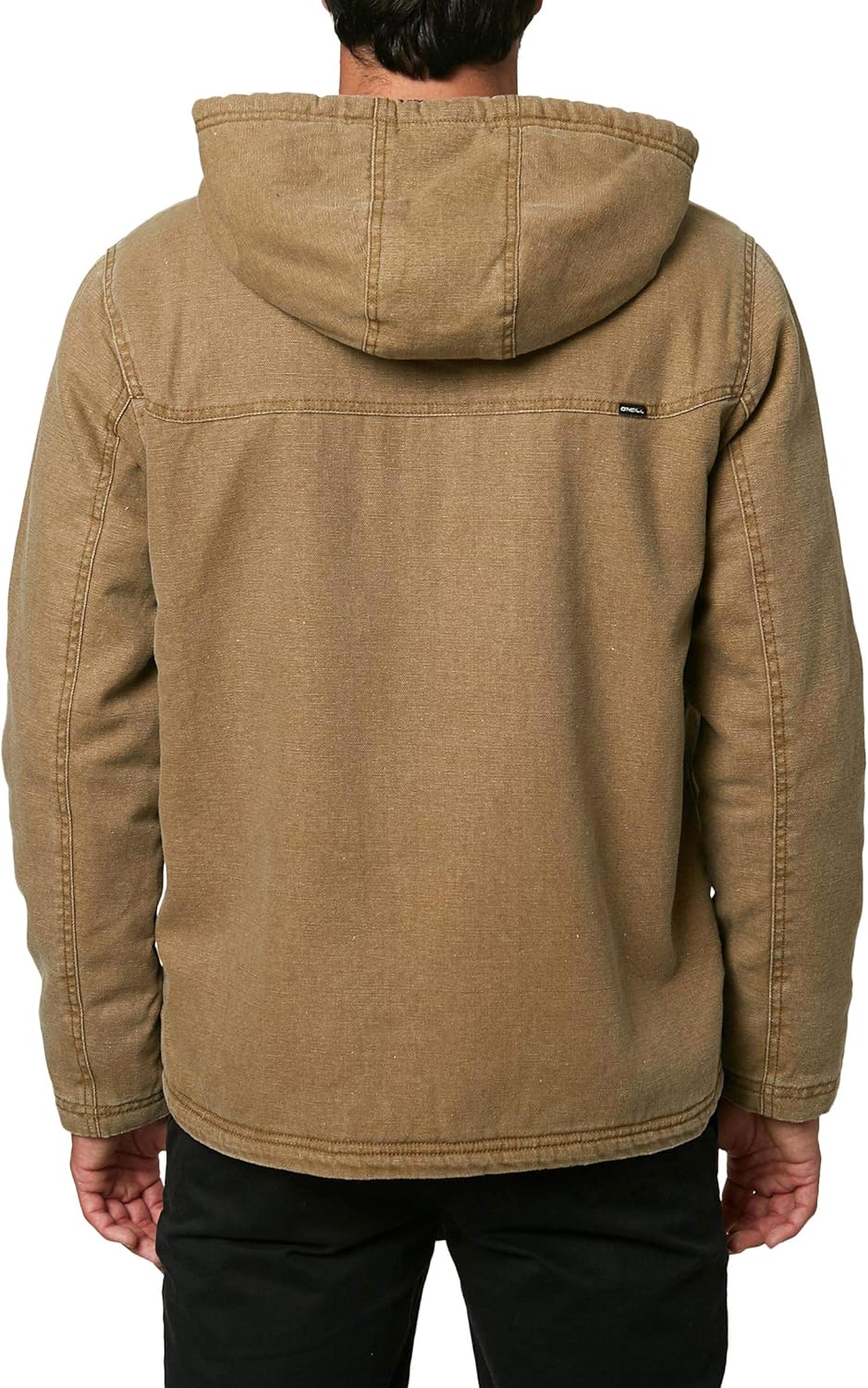 O'NEILL Men's Hooded Zip Up Canvas Jacket (Tobacco/Chapman, XL): Clothing