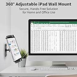 TeQable Tablet Wall Mount, 360° Rotating iPad Wall
