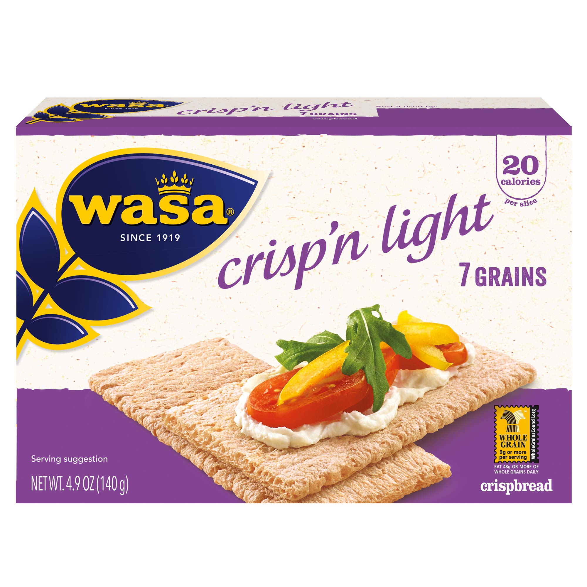 Wasa Crisp'n Light 7 Grain Cracker Bread, 4.9 Ounce (Pack of 10) Buy