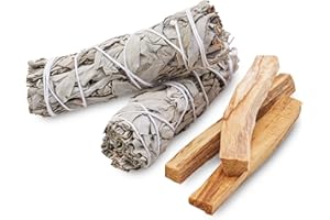 JL Local Smudge Kit Refill - White Sage & Palo Santo for Smudging, Healing, Smoke Cleansing, Meditating & Incense (Sage & Palo Refill)