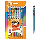 BIC MPLWP241 Xtra-Strong Mechanical Pencil, Colorful Barrel, Thick Point (0.9mm), 24-Count