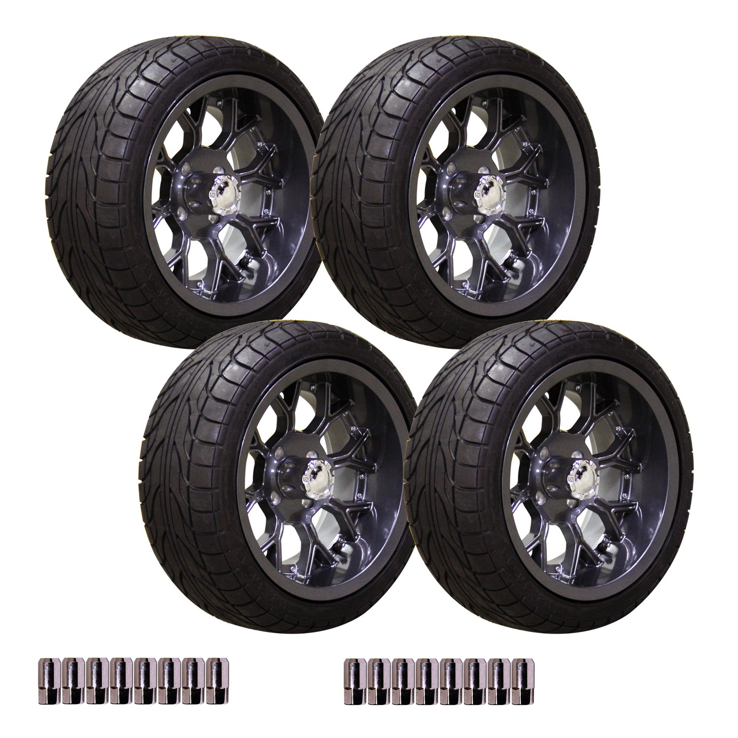 EZGO 750586PKG Golf Cart Backlash Tire with Flux Wheel