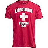 Ann Arbor T-shirt Co. Lifeguard - Red Lifeguarding Unisex Uniform Costume Life Guard T-Shirt for Men Women