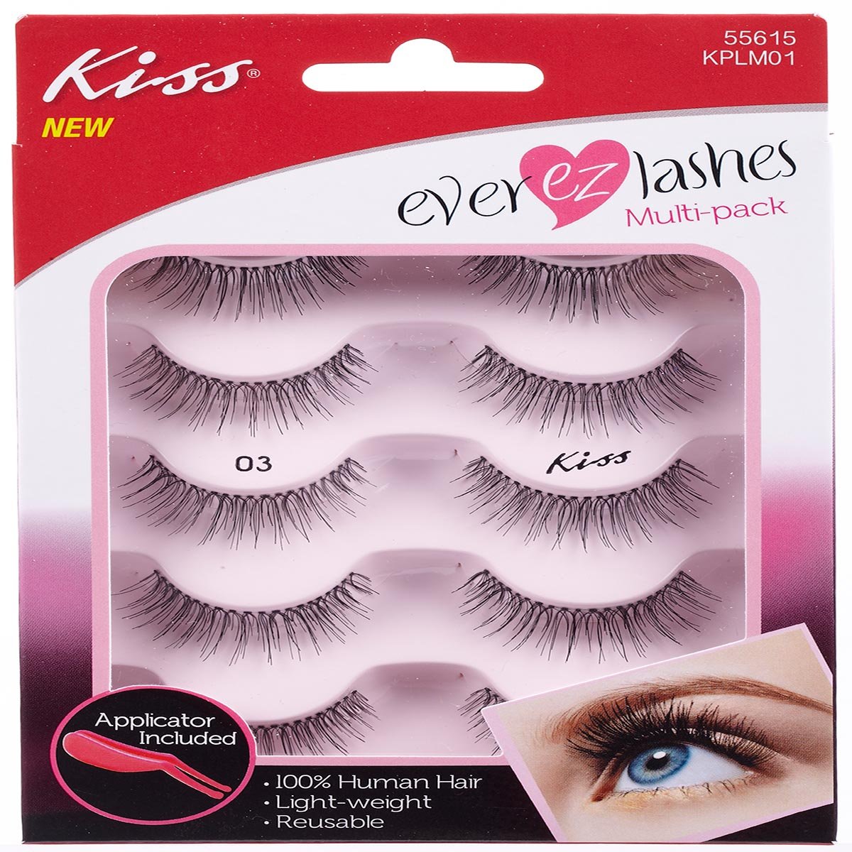 KISS Products Ever EZ Lashes, 5 Pair (Package May Vary) : Eyelash Tools : Beauty