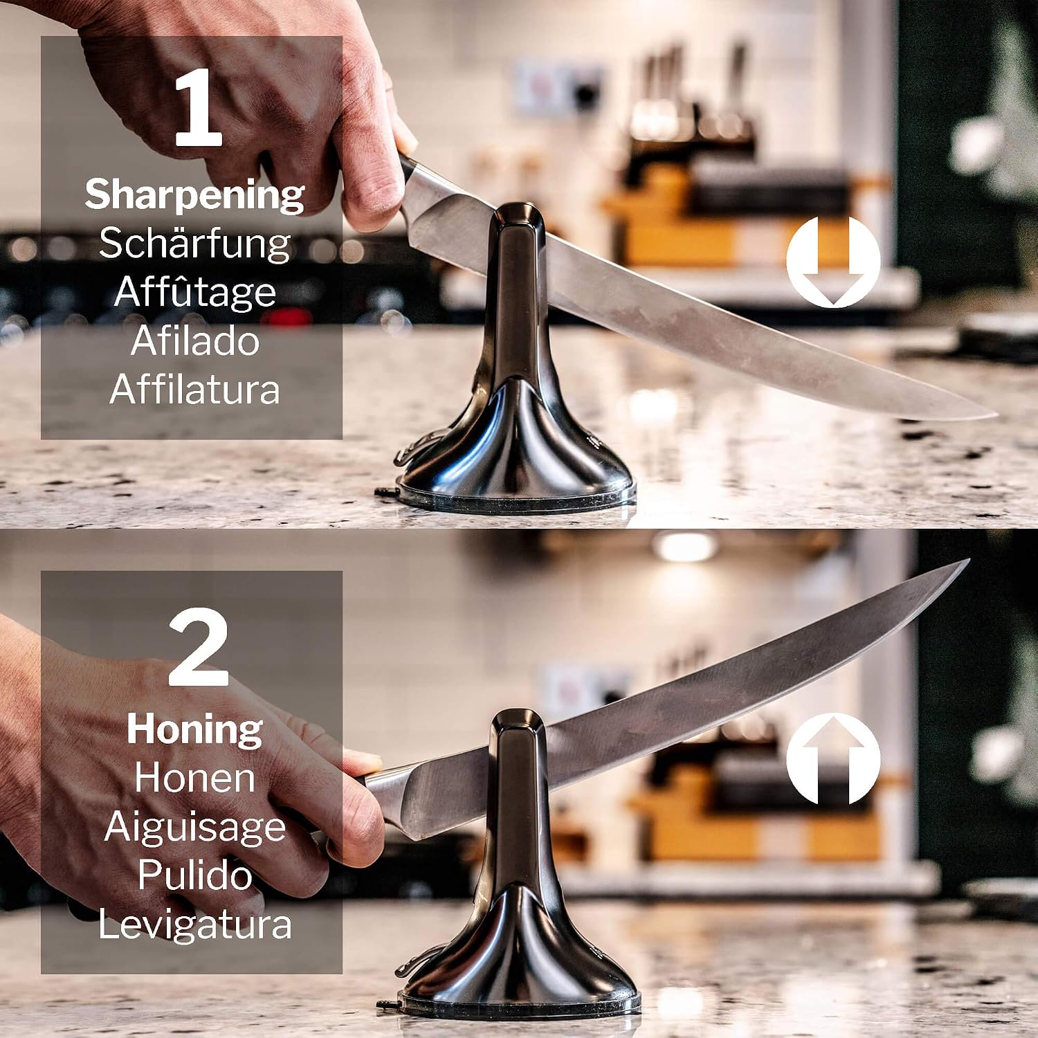 AnySharp XBlade Professional Knife Sharpener with PowerGrip, Silver - Image 5