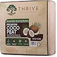 Thrive Natural Gardens Coco Coir for Plants - Coconut Coir to Promote Optimal Root Aeration - Unbuffered and Low EC Coco Coir Brick - Lightweight and Easy to Handle - 5kg/11lbs
