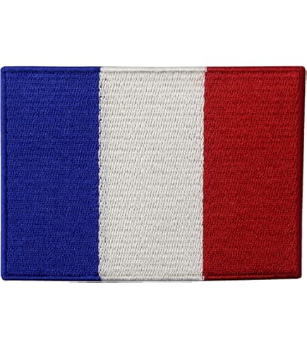 Patch Brodé France French Biker Racing Flag - À Coudre Ou à Thermocoller - Pour Sac, Veste, Casquette