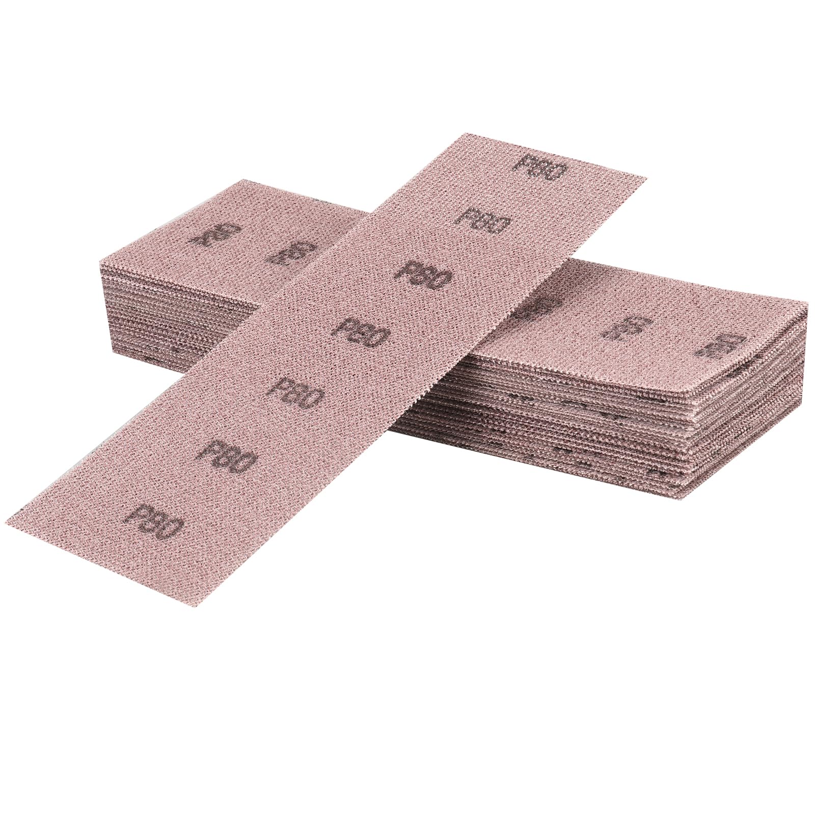Sruhrak Mesh Sanding Strips 80 X 230mm，25 Pieces Professional Sanding Mesh with P80 Grit, For Hand Sanding, Orbital Sanders and Hand Sanding Block