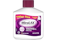 MiraLAX Laxative Powder for Gentle Constipation Relief, #1 Dr. Recommended Brand, 45 Dose Polyethylene Glycol 3350, Stimulant