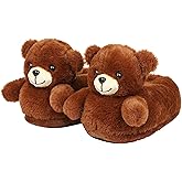 Aopuro Cute Women Penguin Animal Slippers Fluffy Warm Plush House Shoes Novelty Soft Slippers Cartoon Gifts for Birthday Christmas