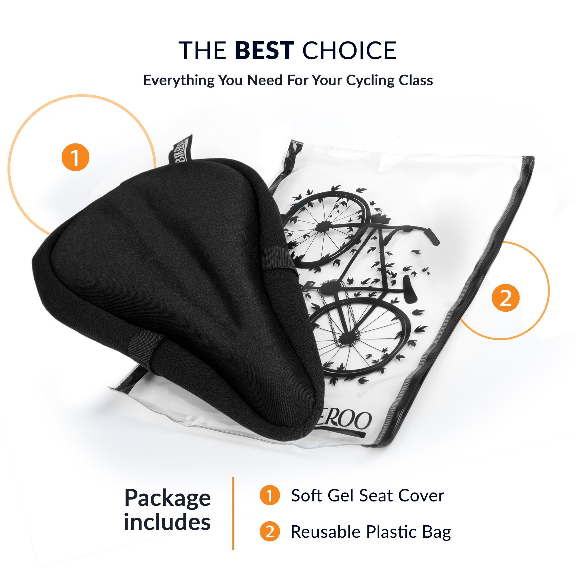 Most Comfortable Exercise Bike Seat Cushion Cover (11 inches x 7