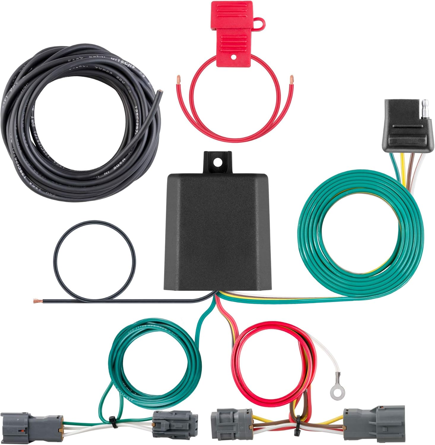 Curt 56328 Vehicle Side Custom 4 Pin Trailer Wiring Harness For Select Kia Sorento Black