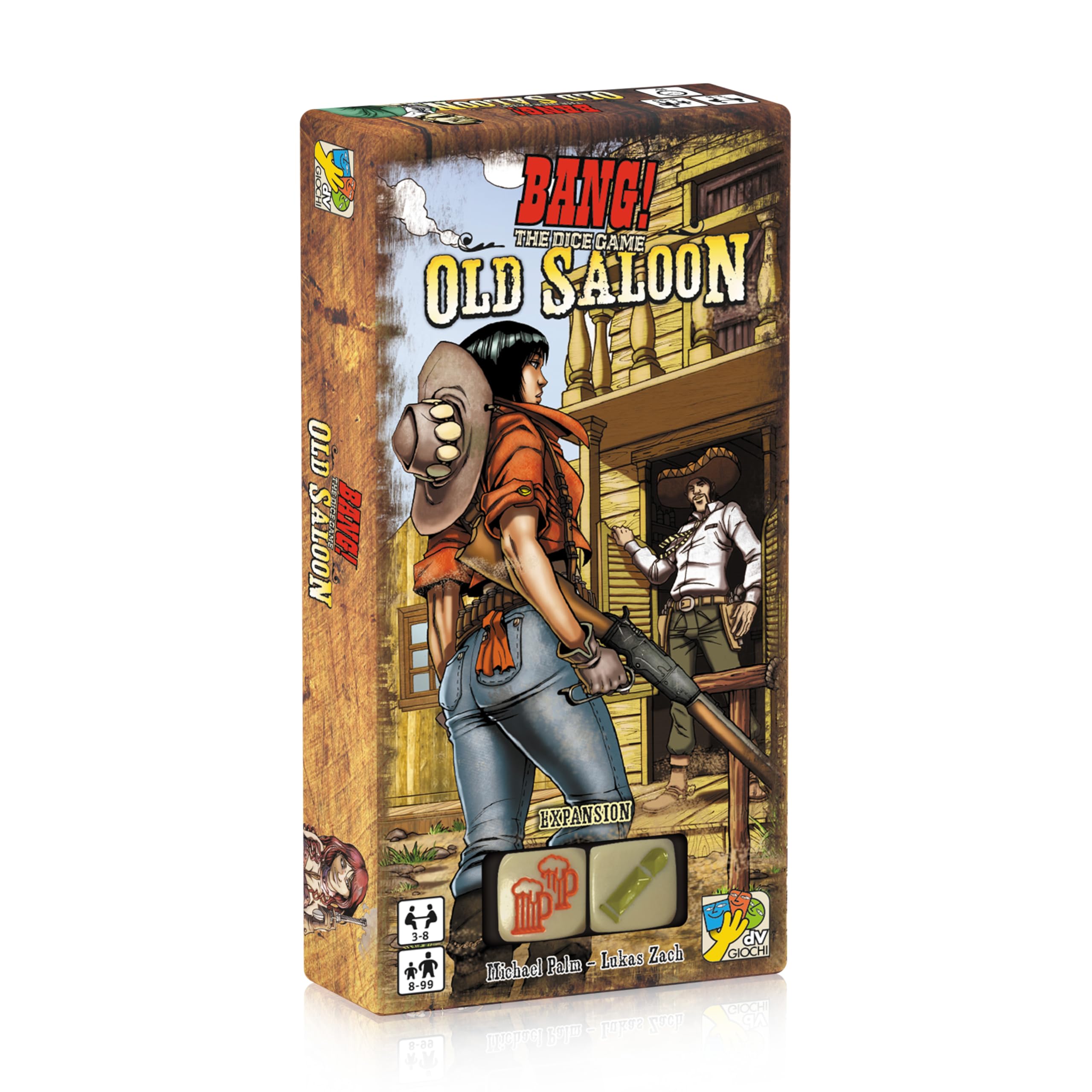 DV Games DVG9112 – Bang! The Dice Game Old Saloon – Expansion of The Dice Game