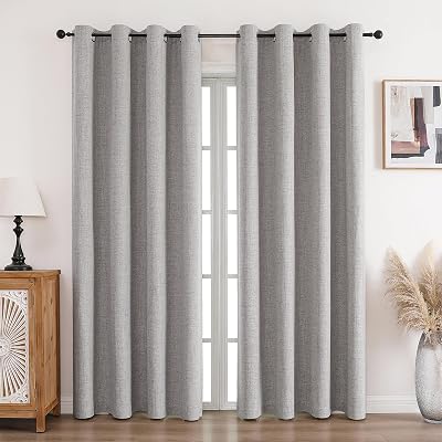 CUCRAF 100% Blackout Curtains Off White 52 x 96 Inches 2 Panels Thermal
