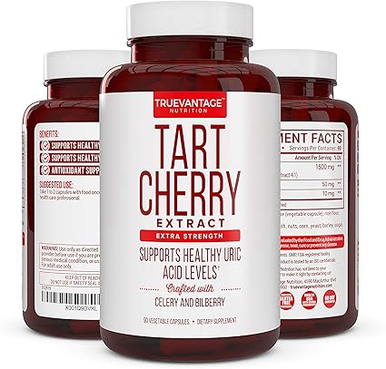 Amazon Com Tart Cherry Extract 1500mg Plus Celery Seed And Bilberry Extract Anti Inflammatory Antioxidant Supplement Uric Acid Support Muscle Recovery And Joint Pain 90 Veggie Capsules Health Personal Care