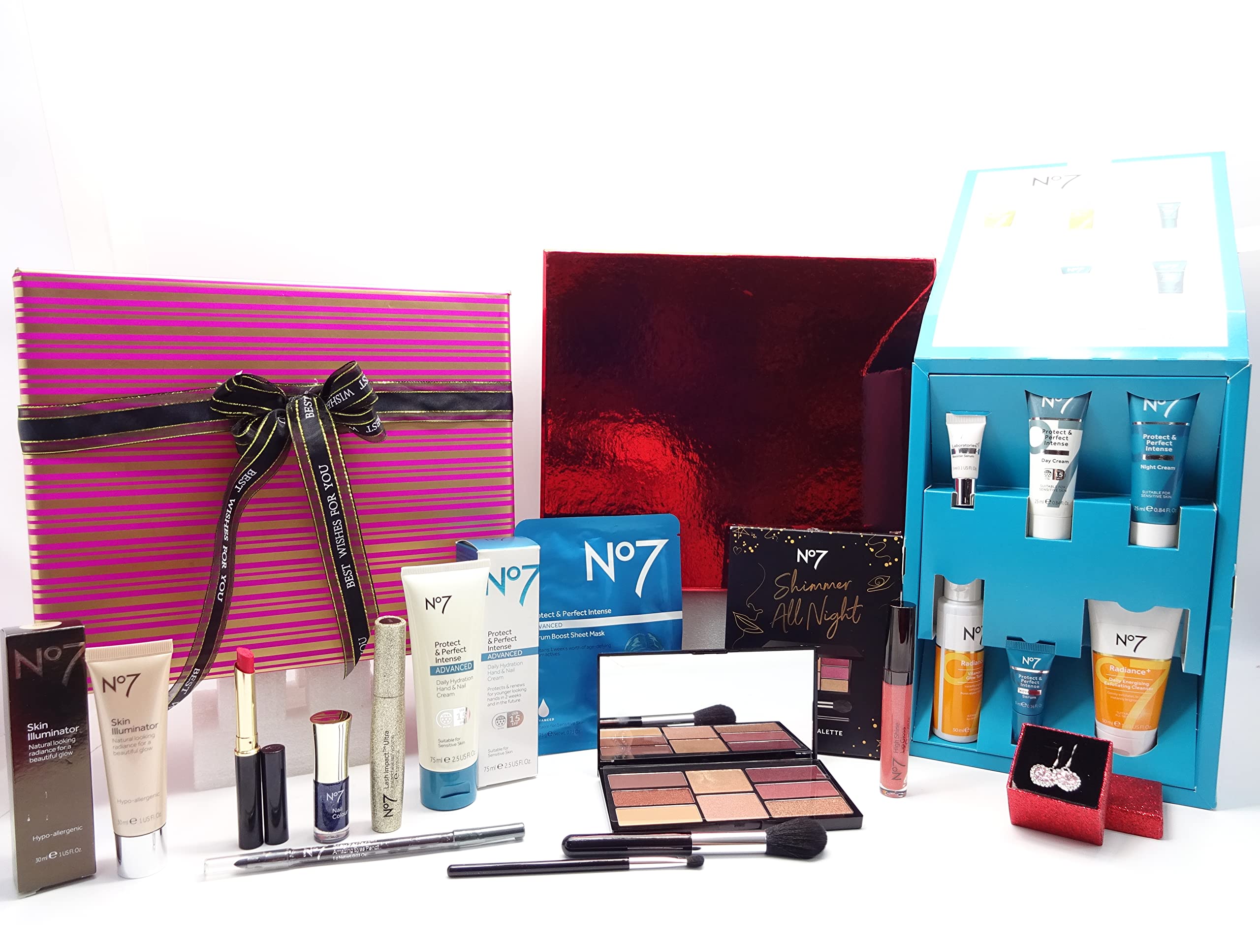 Glory Cosmetics No7 Luxury Beauty Blockbuster Skincare & Make Up Gift Box Gift Wrapped