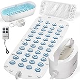 Pedkoct Upgraded Heated Bubble Bath Mat - Warm Air Bubble Massage Mat for Bathtub, Quiet Motor System with Remote Control, Portable Kit for Luxury Home Spa Experience