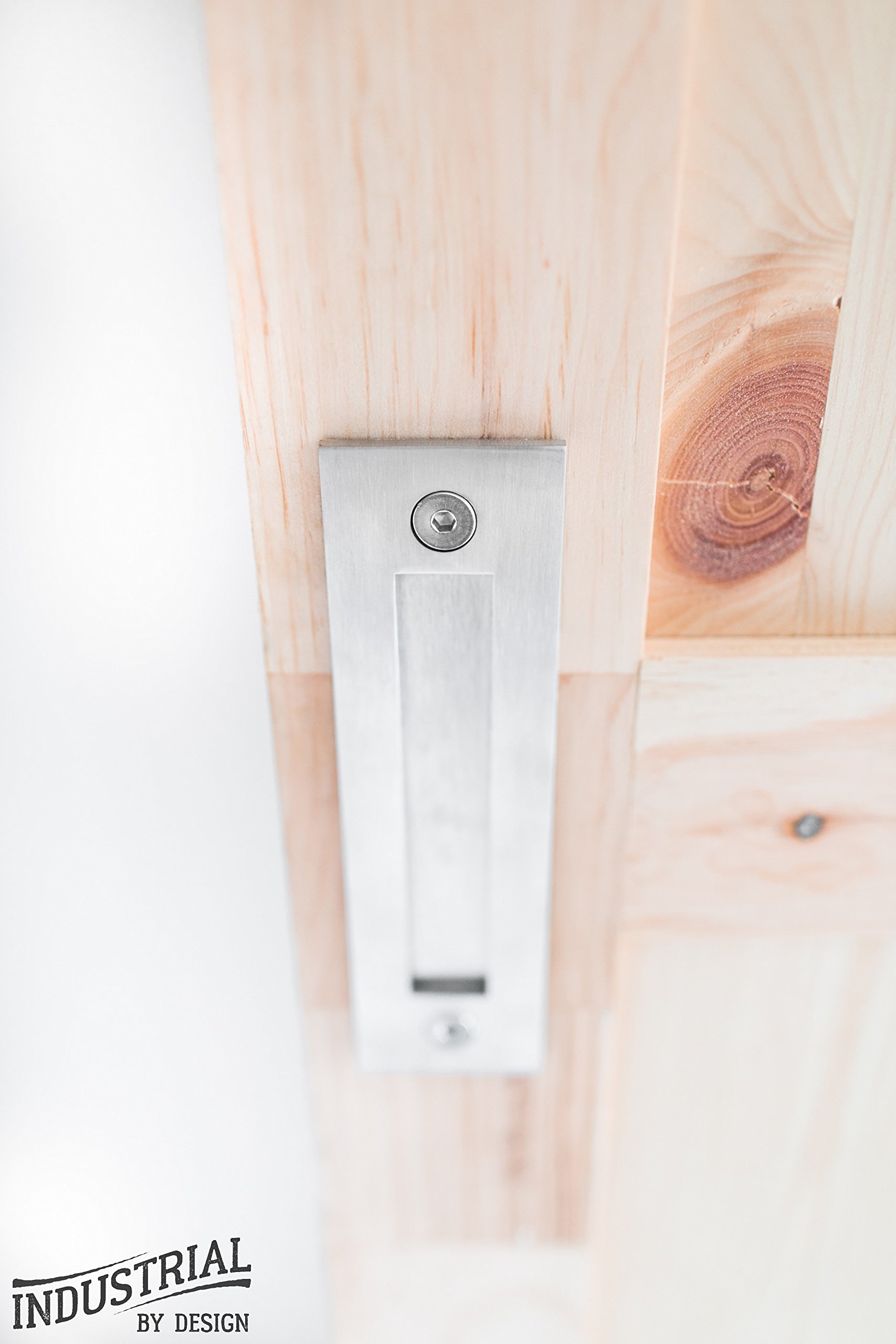 Industrial By Design Barn Door Handle with Flush Pull 12" Handle, 8