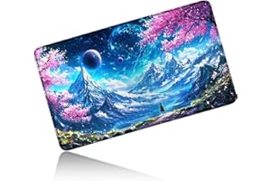 Dikoer for MTG Playmat 24 x 14 Inches, Card Playmat Stitched with Magic Zones Commander Deck Gaming Desk Mat Card Gameplay Pad for MTG TCG Trading Card Inked Game - Blue Mountain Man