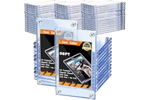 Acrylic Card Holder Screw Trading Card Protector 35 PT Clear Protectors for Baseball Football Sports Game Cards Storage and D