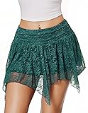 Avidlove Green Mini Skirts for Women Flowy Lace